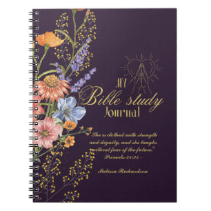 Personalized Bible Study Add Name and Faith Verse Notebook