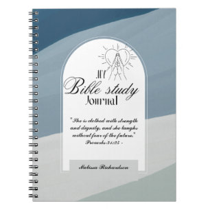 Personalized Bible Study Add Name and Faith Verse Notebook