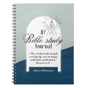 Personalized Bible Study Add Name and Faith Verse Notebook