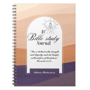 Personalized Bible Study Add Name and Faith Verse Notebook