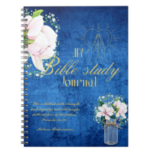 Personalized Bible Study Add Name and Faith Verse Notebook