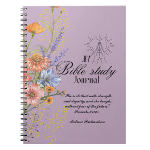 Personalized Bible Study Add Name and Faith Verse Notebook