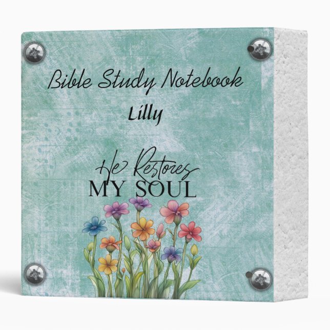 Personalized Bible Study  Binder (Back/Spine)
