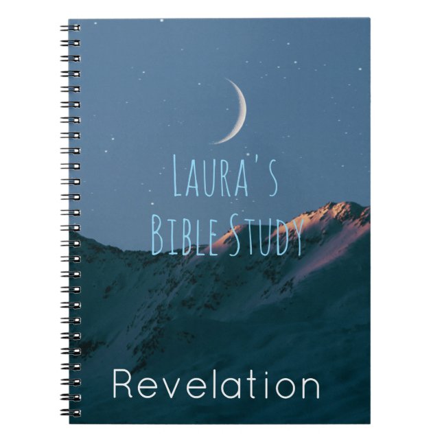 Personalized Bible Study | Moonlight Christian Notebook (Front)