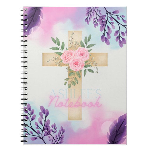 Personalized Bible Study Notebook - Watercolour (Front)