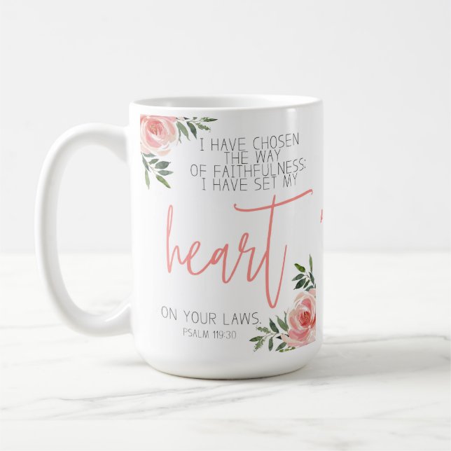 Personalized Bible Verse Coffee Mug (Left)