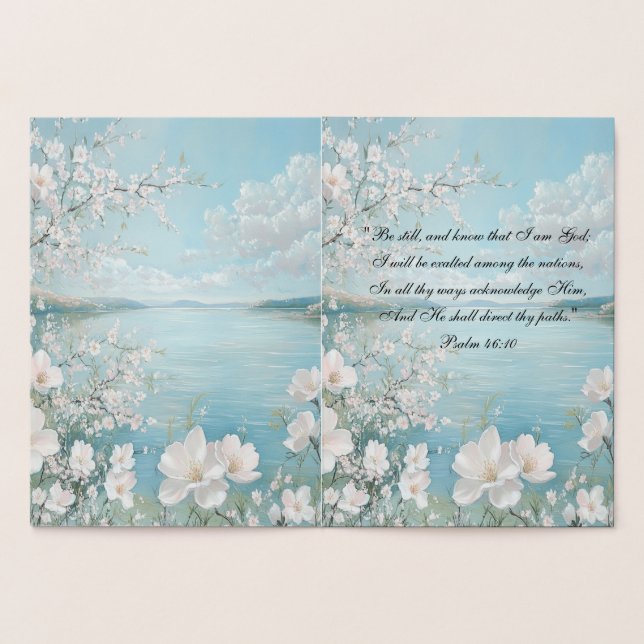 Personalized Bible Verse Floral Greeting Cards (Inside)