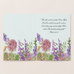 Personalized Bible Verse Floral Greeting Cards
