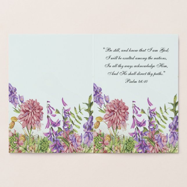 Personalized Bible Verse Floral Greeting Cards (Inside)