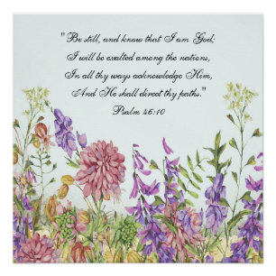 Personalized Bible Verse Floral Wall Art