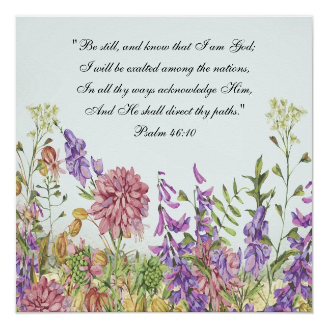 Personalized Bible Verse Floral Wall Art (Front)