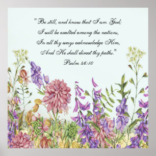 Personalized Bible Verse Floral Wall Art