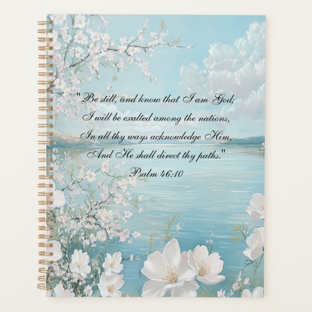 Personalized Bible Verse Floral Wall Art Planner (Front)