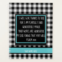 Personalized Bible Verse Monogram Buffalo Plaid