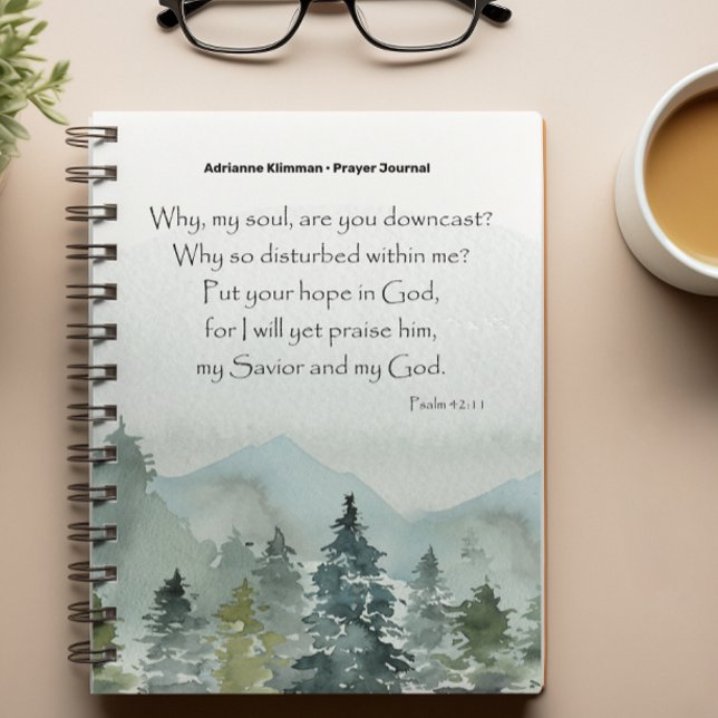 Personalized Bible Verse Mountains Prayer Journal (Creator Uploaded)