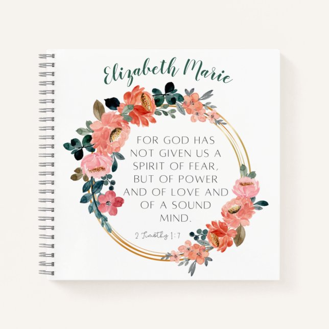Personalized Bible Verse Notebook (Front)