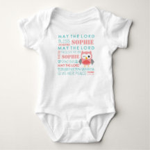 Personalized Bible Verse Owl Baby T Shirt