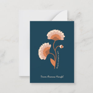 Personalized Bible Verse Retro Floral Christian Card