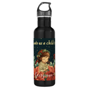 Personalized Biblical Nativity Child & Verse 710 Ml Water Bottle