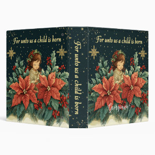 Personalized Biblical Nativity Child & Verse Binder