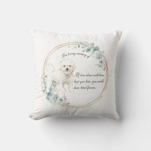 Personalized Bichon Memorial Throw Pillow