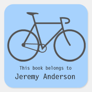 Personalized Bicycle Bookplate Sticker