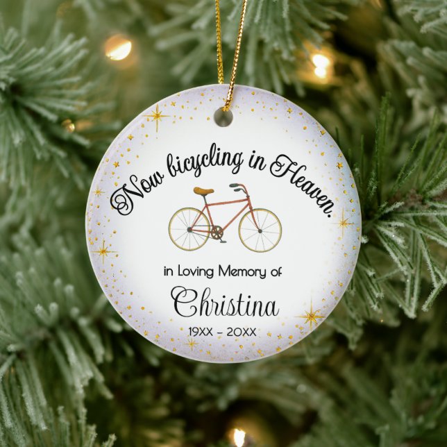 Personalized Bicyclist Memorial Ornament (Tree)