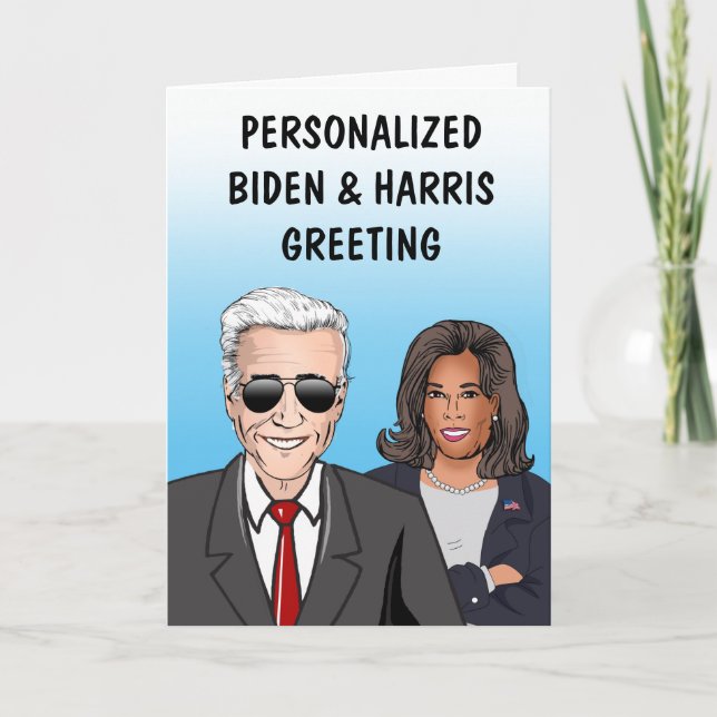 Personalized BIDEN / HARRIS Greeting Card (Front)