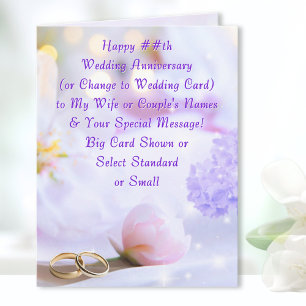 Personalized, BIG Anniversary Cards, for Wife, Card