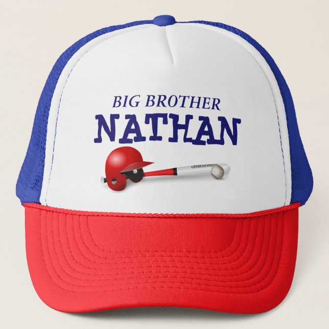 Personalized "Big Brother" Baseball Cap (Front)