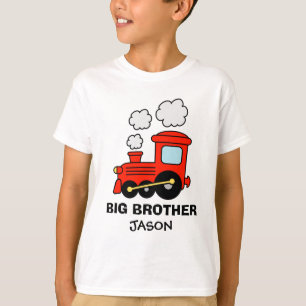 Personalized big brother shirt   Red toy train