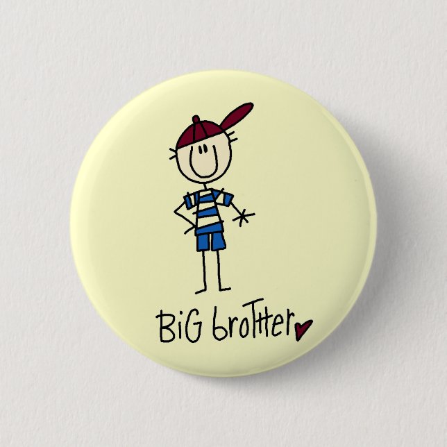 Personalized Big Brother Tshirts and Gifts 2 Inch Round Button (Front)