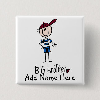Personalized Big Brother Tshirts and Gifts 2 Inch Square Button