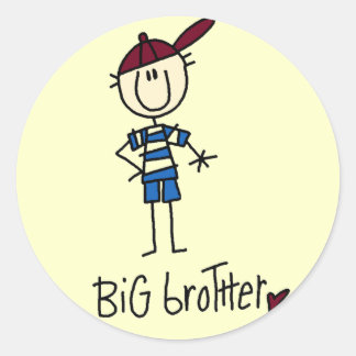 Personalized Big Brother Tshirts and Gifts Classic Round Sticker