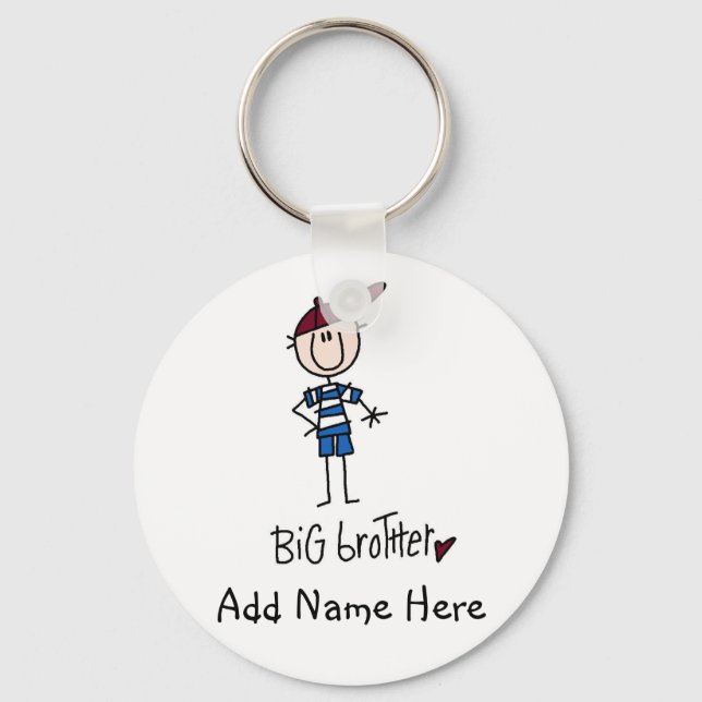 Personalized Big Brother Tshirts and Gifts Keychain (Front)