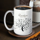 Personalized Big Family Tree (20 names) Coffee Mug<br><div class="desc">A "Family Keepsake" Mug with a stencil-art black tree holding 20 names. You can fit 20 family members on this mug,  and you are able to edit all text on the it. This would be a perfect Mother's Day or Christmas gift.</div>