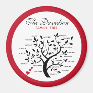 Personalized Big Family Tree (20 names) Magnet