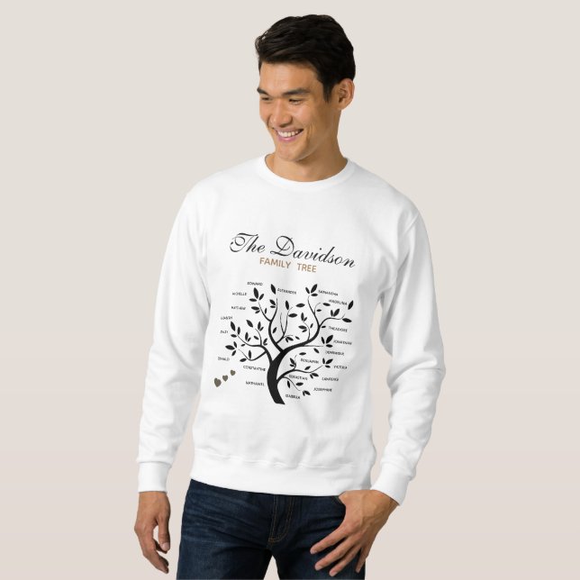 Personalized Big Family Tree (20 names) Sweatshirt (Front Full)