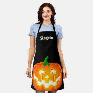 Personalized Big Happy Jack-O-Lantern Apron
