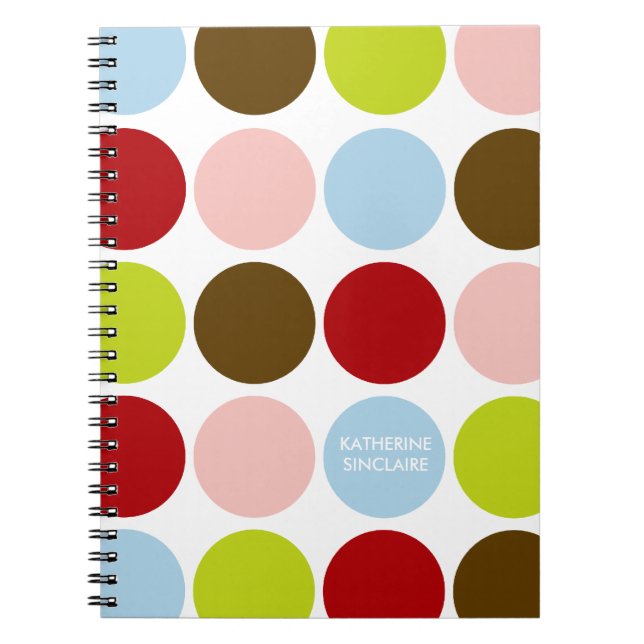 Personalized Big Mod Dots Journal / Notebook (Front)