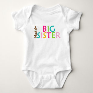 Personalized Big Sister Baby One Sie Body Suit Bodysuit