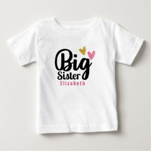 Personalized Big Sister Baby T-Shirt