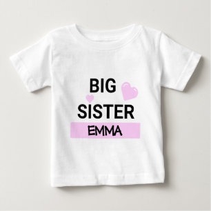 Personalized Big Sister Love  Baby T-Shirt
