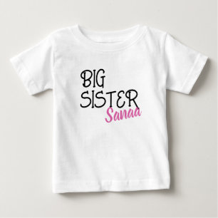 Personalized Big Sister Pregnancy Announcement  Baby T-Shirt