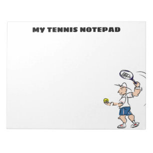 Personalized big tennis player and coach notepad