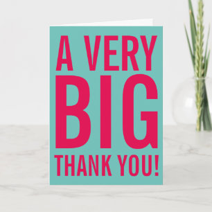 Personalized BIG THANK YOU greeting cards