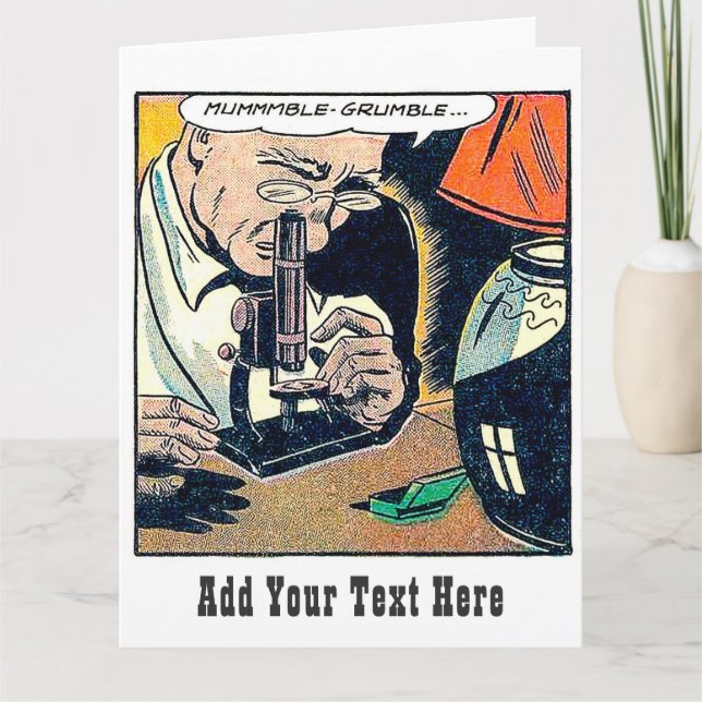 Personalized Big Vintage Comics Card (Front)