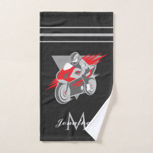 Personalized Bike Racing Motorbike Extreme Speed Hand Towel