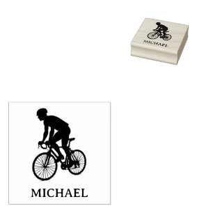  Personalized  Bike Rider  Rubber Stamp