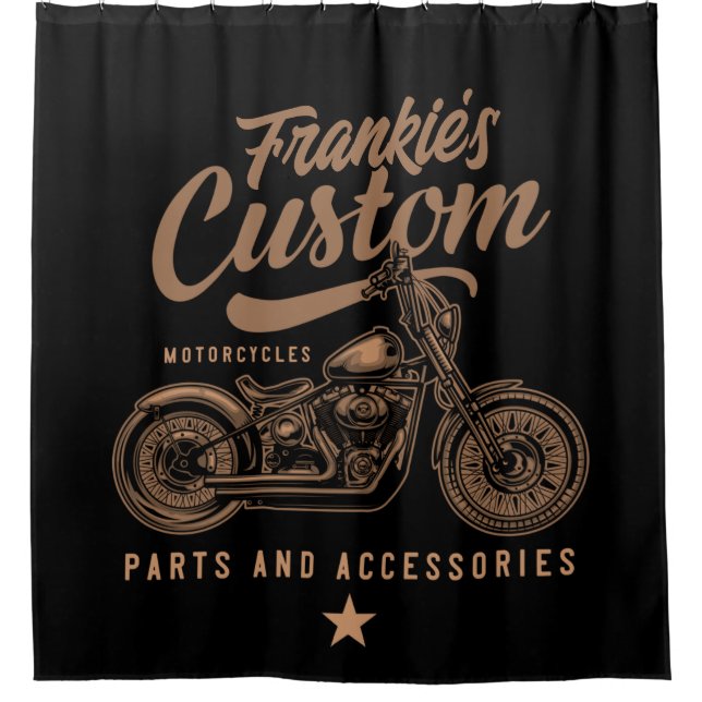 Personalized Biker Custom Bobber Motorcycle Garage (Front)